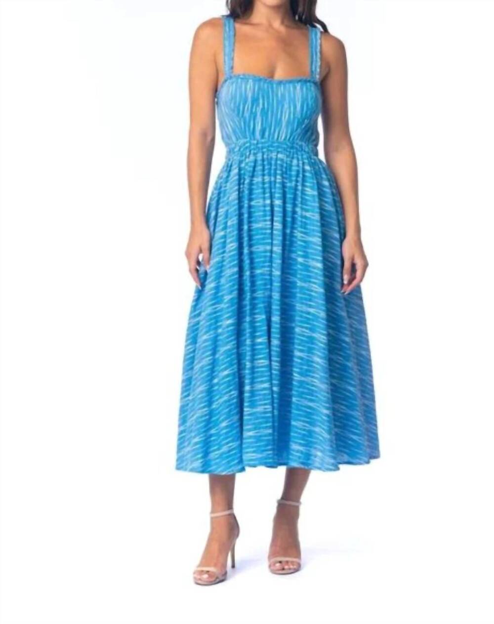 NEW TOLANI luella midi dress in blue